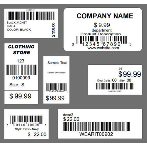 Barcode price tags printing for retail products and inventory management in Gujarat by SS Graphics Ankleshwar