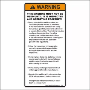 Instruction labels printing in Ankleshwar for machines and industrial safety usage by SS Graphics