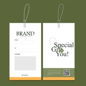 Custom gift tags printing in Ankleshwar with premium paper, logo printing, ribbons, and festive designs by SS Graphics.